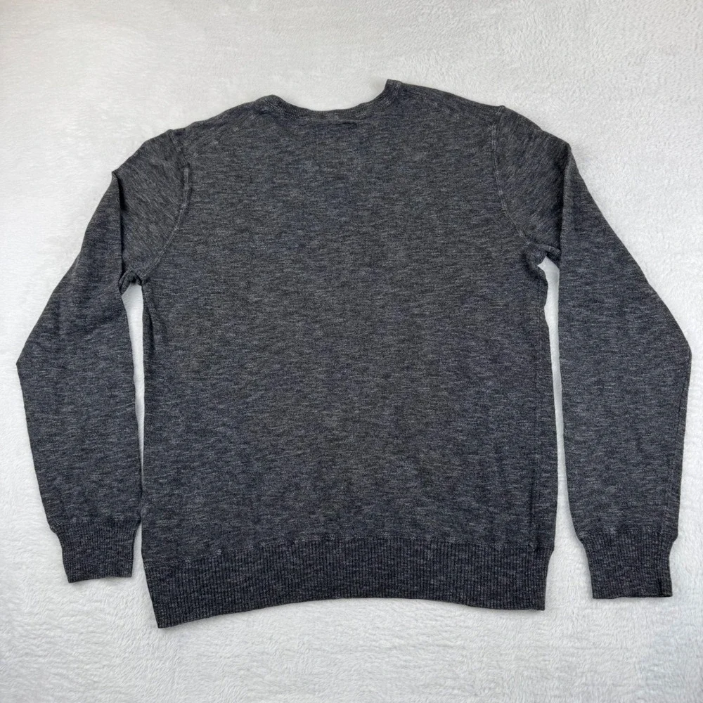 American Eagle V-Neck Sweater Mens Large Charcoal Gray Athletic Fit‎ Cotton